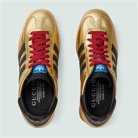 adidas gucci gold trainers|adidas x gucci official website.